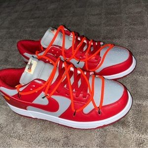 Offwhite dunk low pine unversity red